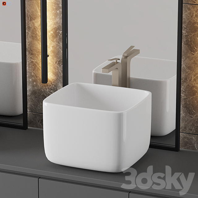 Mid-Century Bathroom 3DS Max Model - thumbnail 4