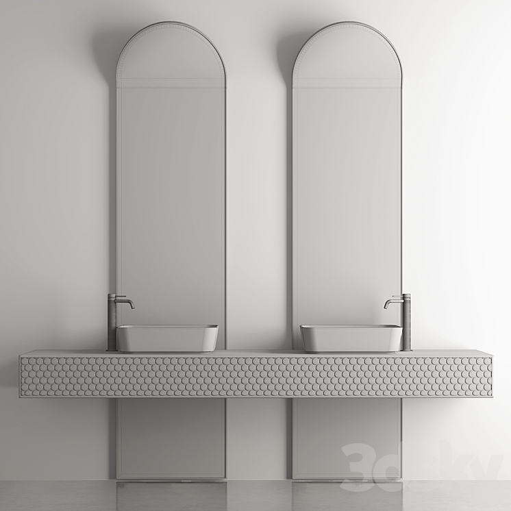 Modern Bathroom Cabinet | No. 109 3DS Max - thumbnail 2