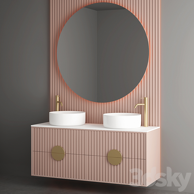 Modern Bathroom Furniture | No. 113 3DS Max Model - thumbnail 2