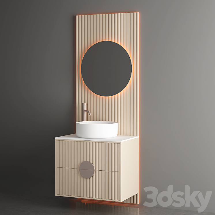 Modern Bathroom Furniture | No. 114 3DS Max Model - thumbnail 2