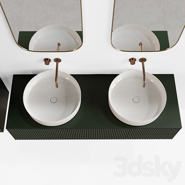 Modern Bathroom Furniture set 3ds Max - thumbnail 2