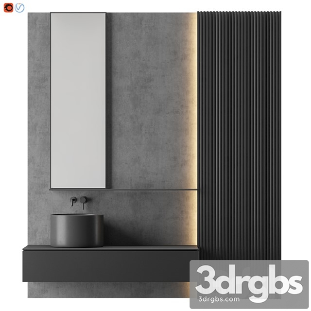 Modern Gray bathroom - thumbnail 1