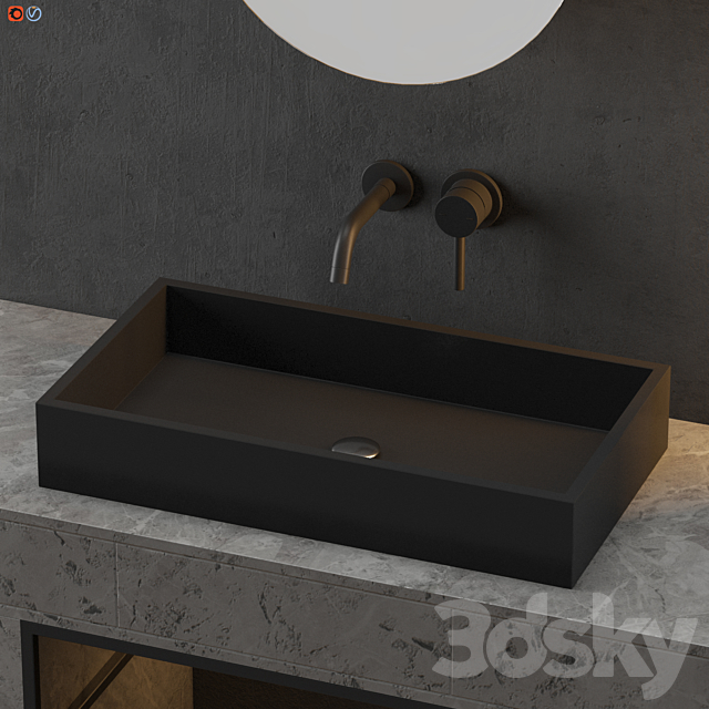 MODERN – Gray Bathroom_19 3DS Max Model - thumbnail 4