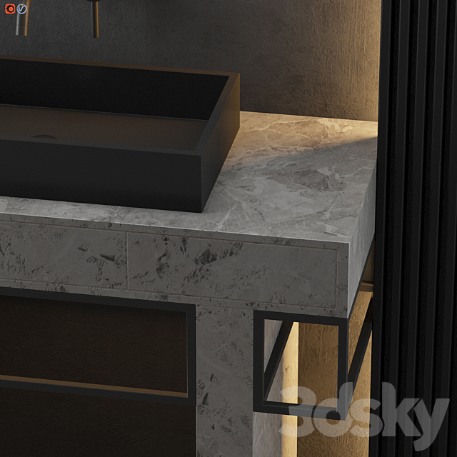 MODERN – Gray Bathroom_19 3DS Max Model - thumbnail 5