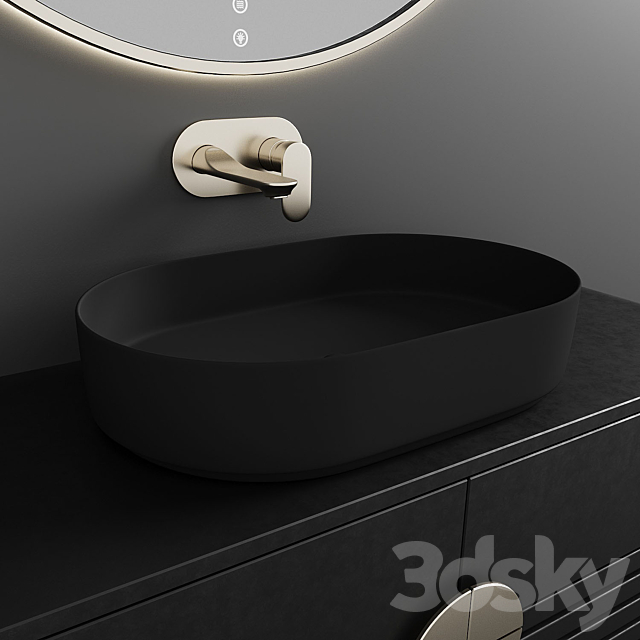 Modern washbasin 3ds Max - thumbnail 3