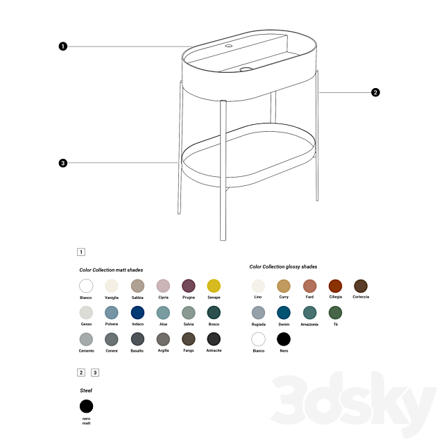 Nic Design Consolle + Falper Acquifero 3ds Max - thumbnail 2