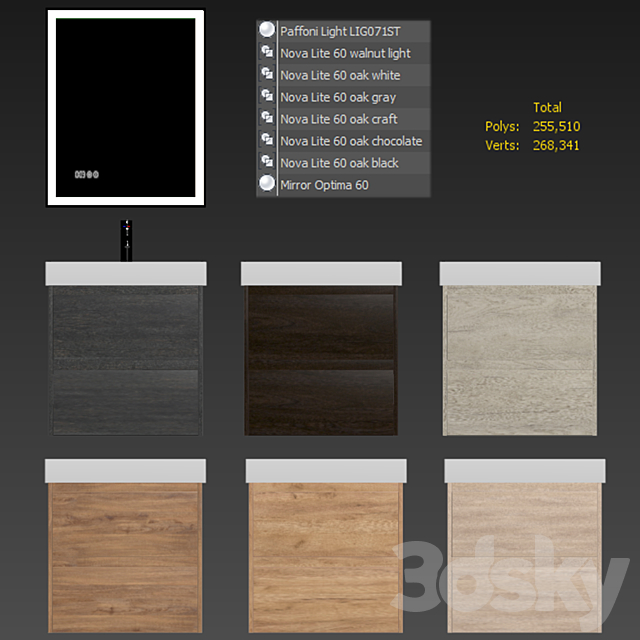 Nova Lite 60 2 drawers 3DS Max Model - thumbnail 7