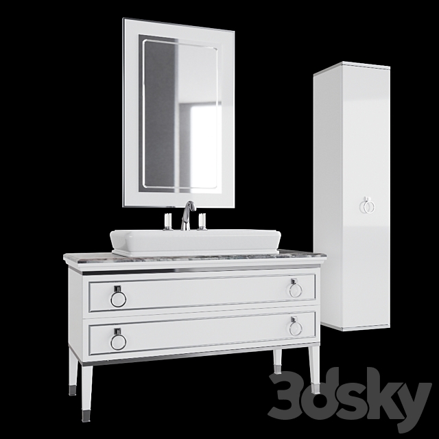 Oasis LUTETIA bathroom furniture 3ds Max - thumbnail 1