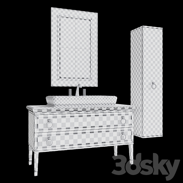 Oasis LUTETIA bathroom furniture 3ds Max - thumbnail 3