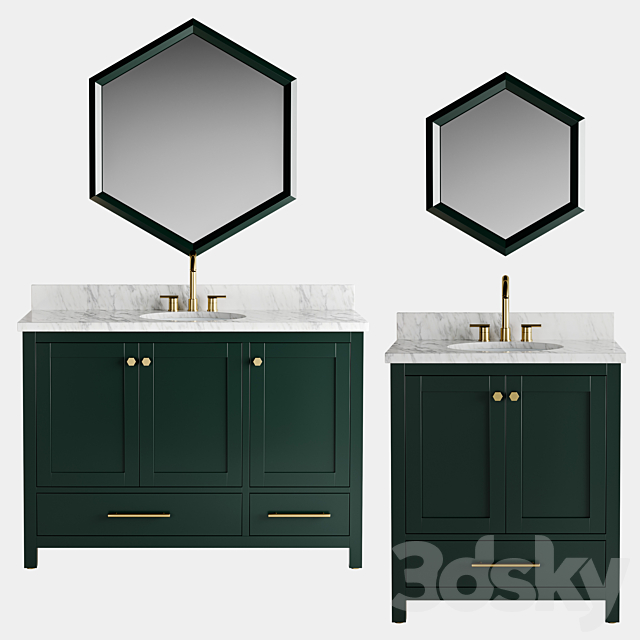 Radke Mahogany Vanity 3DS Max Model - thumbnail 2