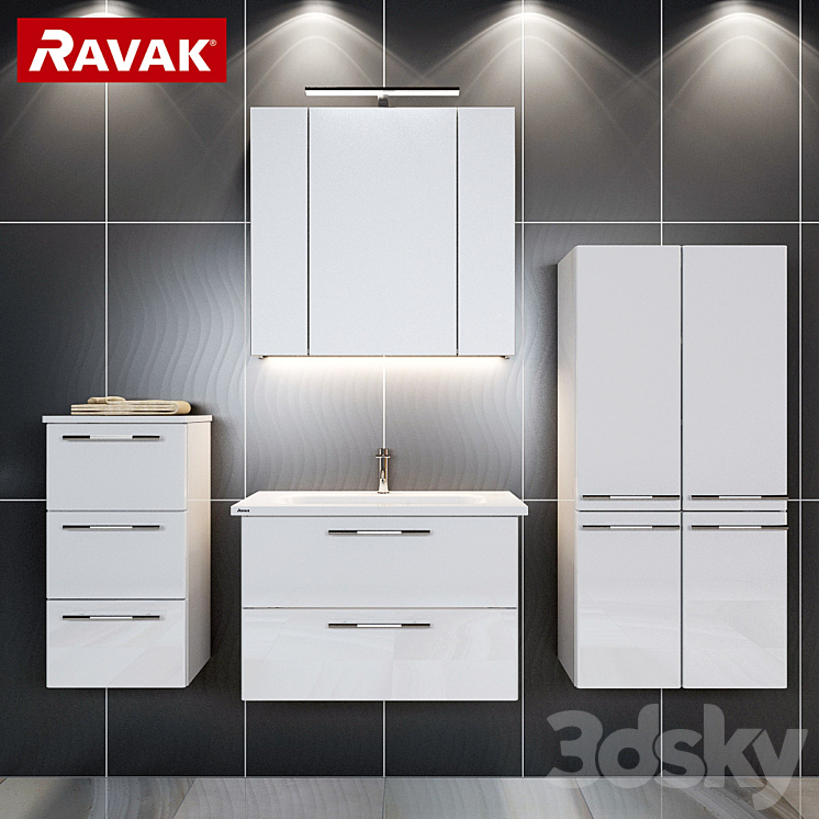 Ravak 800 (plus 2 sinks as a gift) 3DS Max - thumbnail 1