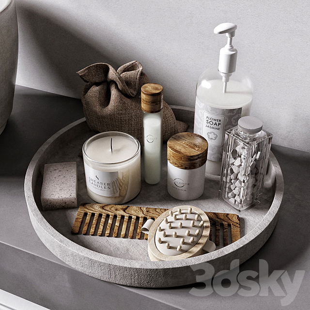 rexa design washbasin with furniture and accessories 3DS Max Model - thumbnail 2