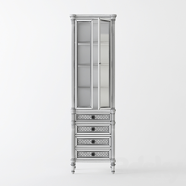 RH LOUIS XVI TREILLAGE TALL BATH CABINET 3ds Max - thumbnail 3