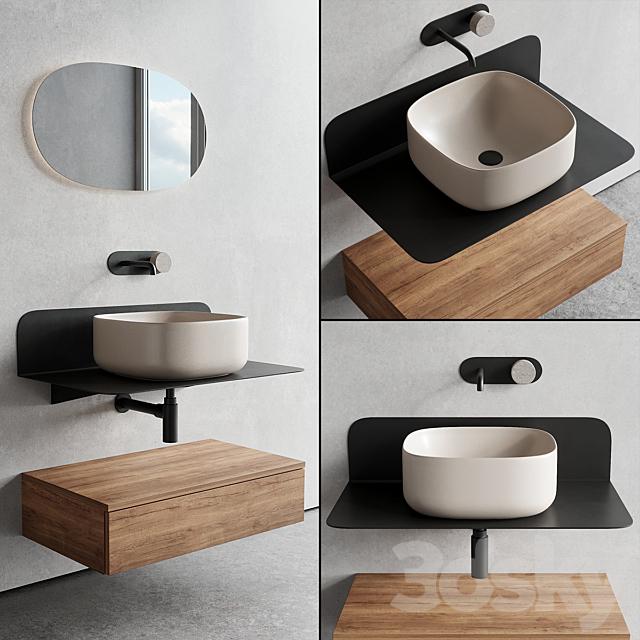 Scarabeo Ceramiche Plana Vanity Unit Set 2 3ds Max - thumbnail 1