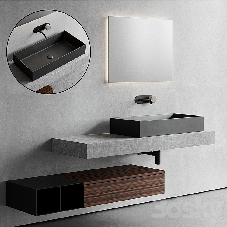 Scarabeo Ceramiche Topline Vanity Unit Set 1 3DS Max - thumbnail 1