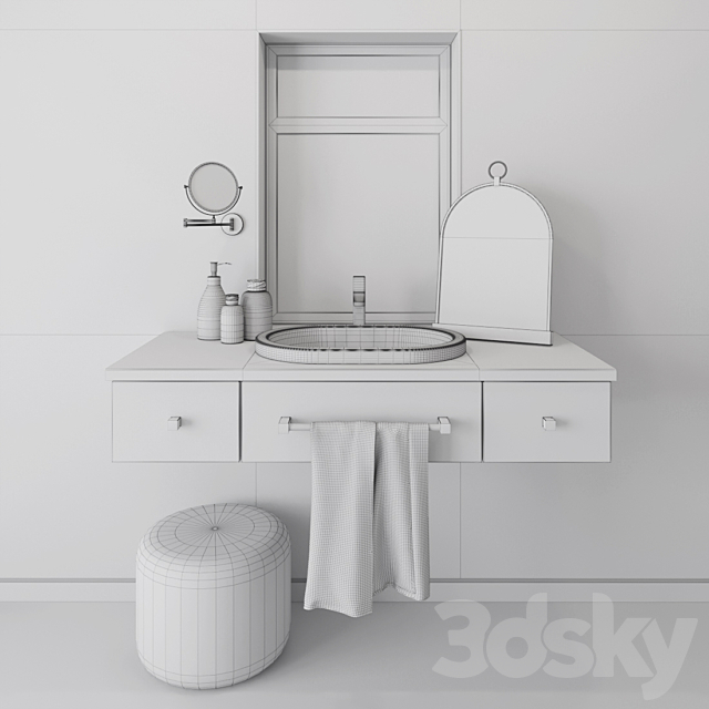 set bathroom 3ds Max - thumbnail 2