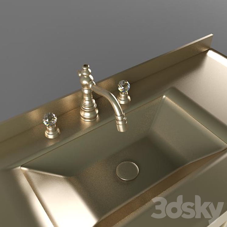 SET bathroom furniture 3DS Max - thumbnail 2