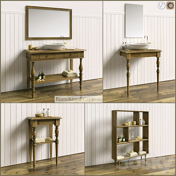 Set for bathroom BIANCHINI CAPPONI PROVENZALE 3DS Max Model - thumbnail 1