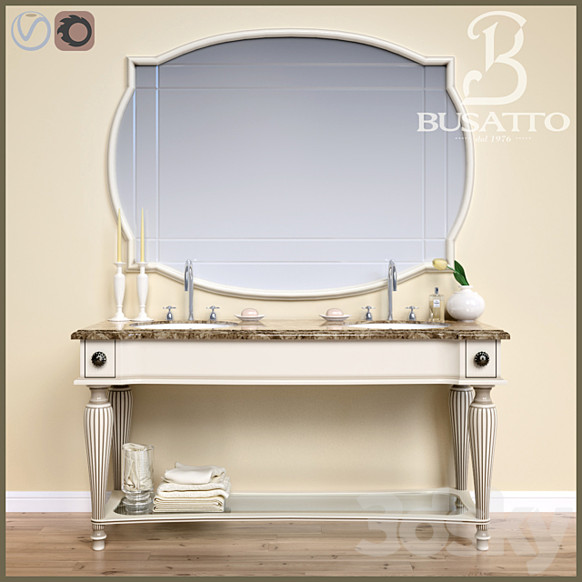 Set for bathroom BUSATTO BOHEME 3ds Max - thumbnail 1