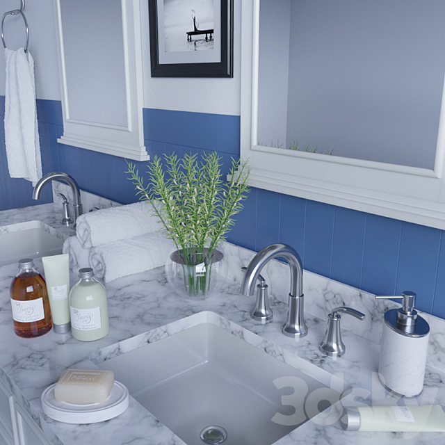 Set for bathroom Vinnova Piedmont 3ds Max - thumbnail 2