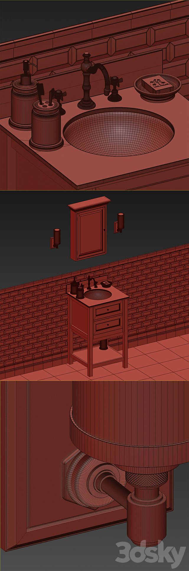 Set for bathrooms (in PRO) 3DS Max Model - thumbnail 3