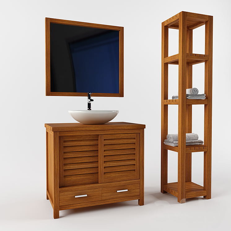 set of bathroom furniture 3DS Max - thumbnail 1