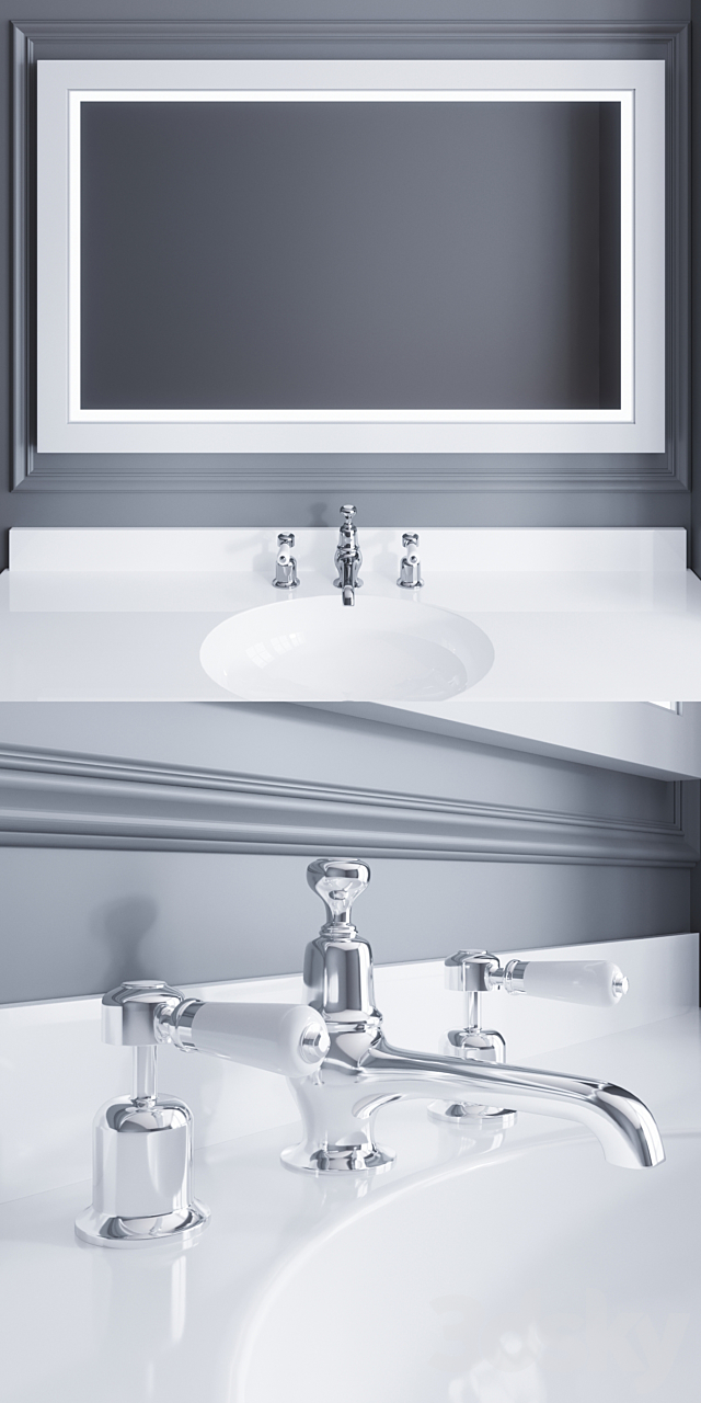 Set of bathroom furniture from Burlington 3ds Max - thumbnail 2