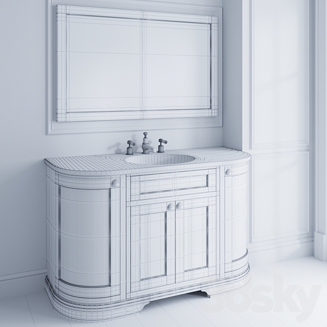 Set of bathroom furniture from Burlington 3ds Max - thumbnail 3