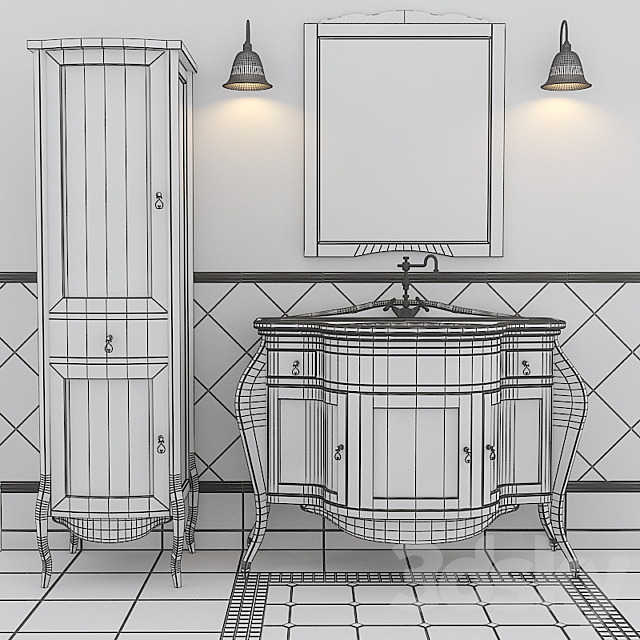 Set of bathroom furniture Marian 3ds Max - thumbnail 3