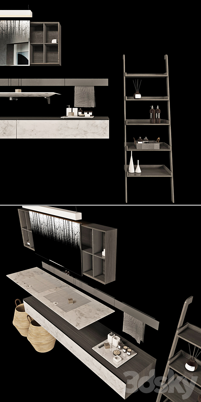 Set of bathroom furniture_agape 3DS Max Model - thumbnail 2