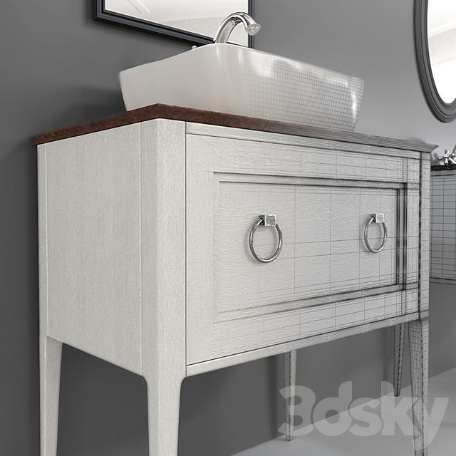 Sideboard with sink PLAZA Classic. Kerama Marazzi. 3DS Max Model - thumbnail 3