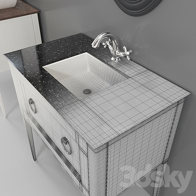 Sideboard with sink PLAZA Classic. Kerama Marazzi. 3DS Max Model - thumbnail 4