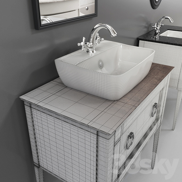 Sideboard with sink PLAZA Classic. Kerama Marazzi. 3DS Max Model - thumbnail 5