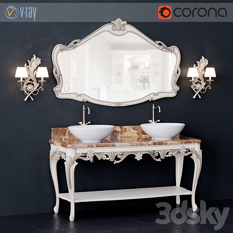 Silvano Grifoni Bathroom set 3DS Max - thumbnail 1