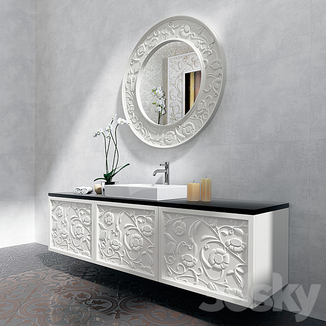 Sink and mirror mirror Elledue_Saraya Notte 3ds Max - thumbnail 2