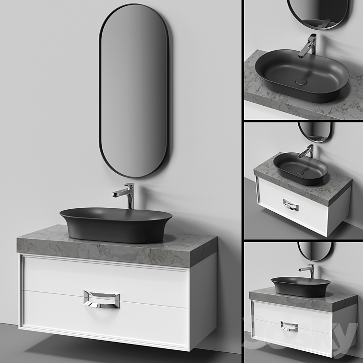 Sink CANALETTO by KERAMA MARAZZI 3DS Max Model - thumbnail 3