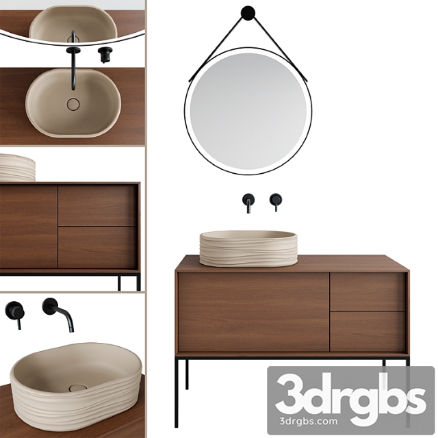 Sink sabbia and cabinet atollo kerama marazzi - thumbnail 1