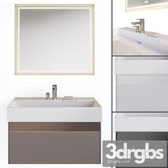 Sink with cabinet logica and mirror tecno, kerama marazzi 2 - thumbnail 1