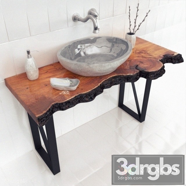 Slab Wash Basin 3dsmax Download - thumbnail 1