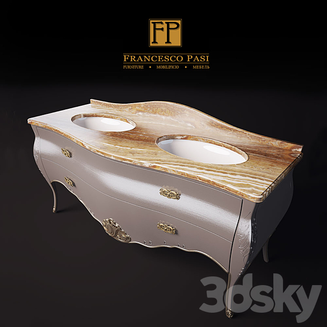 Stand recessed sink Francesco Pasi 3DS Max Model - thumbnail 2