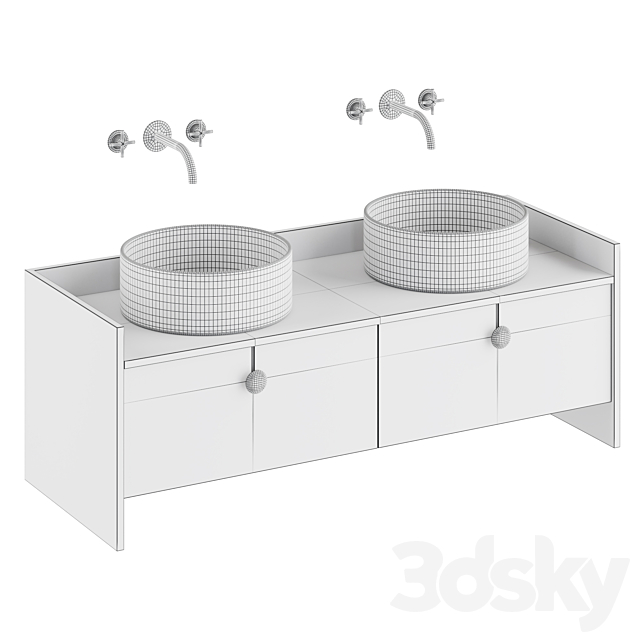 SWING | Washbasin furniture 3DS Max Model - thumbnail 3