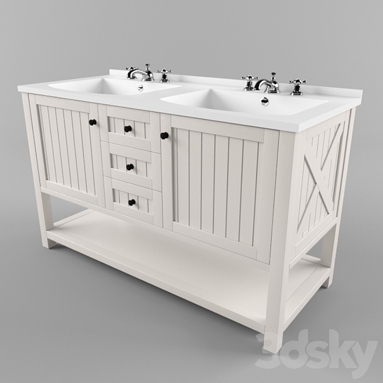 The sink in the style of the country 3DS Max - thumbnail 1