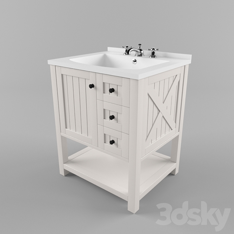 The sink in the style of the country 3DS Max - thumbnail 2