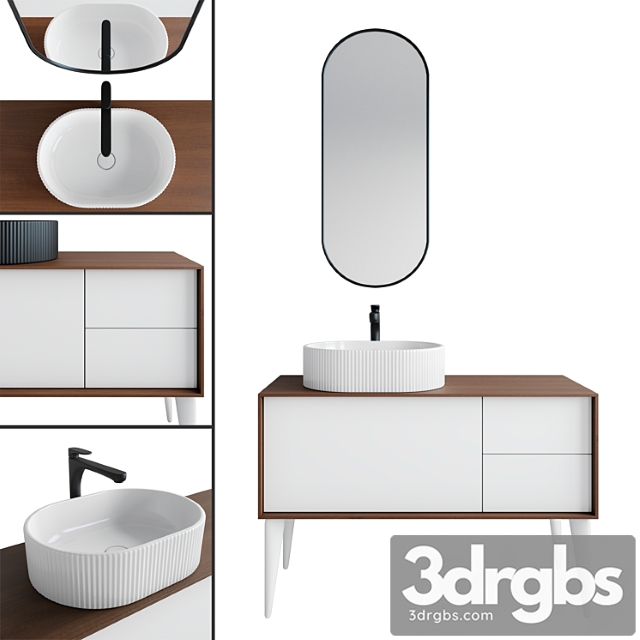 Vento washbasin and cabinet atollo kerama marazzi - thumbnail 1