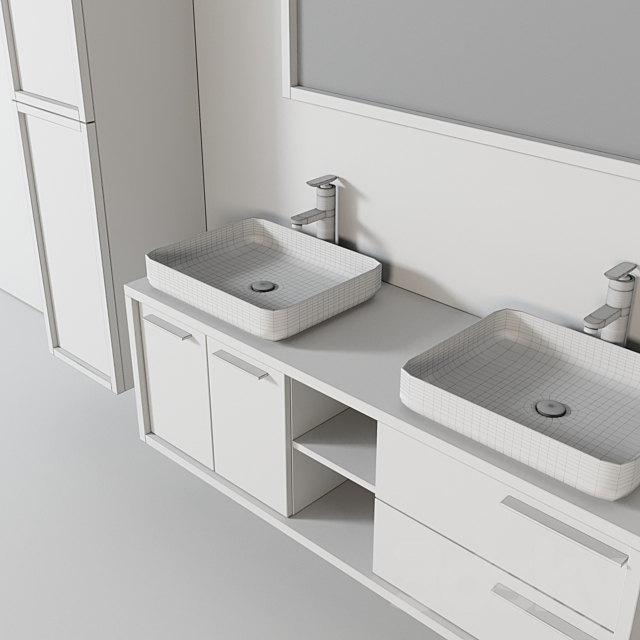 Vermont Bathroom Furniture 3DS Max Model - thumbnail 3