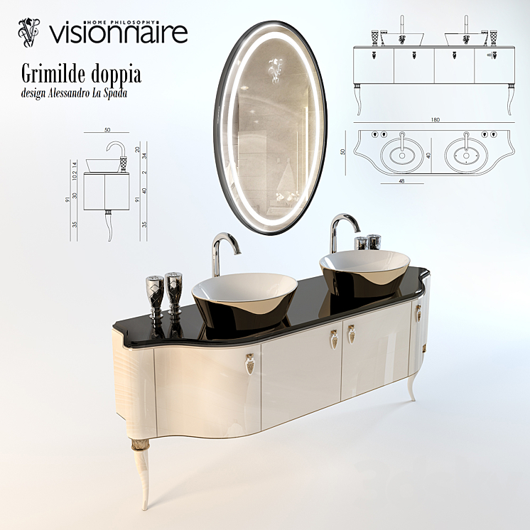 Visionnaire Grimilde Doppia 3DS Max - thumbnail 2