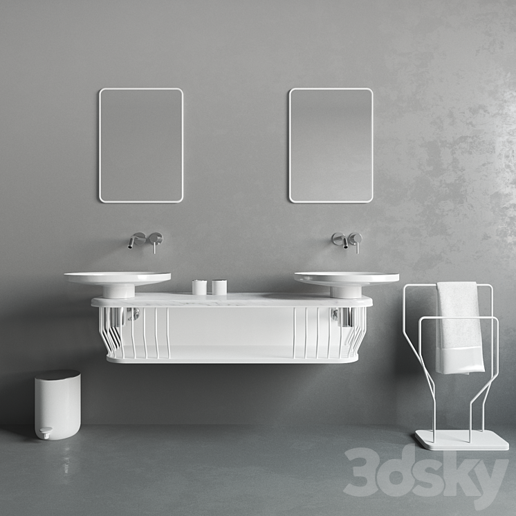 Wash and accessories BOWL INBANI modification 2 3DS Max - thumbnail 1