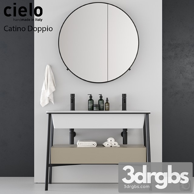 Wash Basin Ceramica Cielo Catino Doppio 3dsmax Download - thumbnail 1