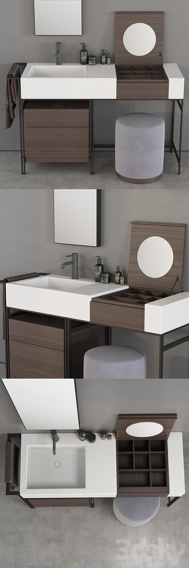 Wash Basin Ceramica Cielo Narciso 3DS Max Model - thumbnail 2