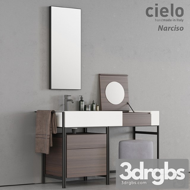 Wash Basin Ceramica Cielo Narciso 3dsmax Download - thumbnail 1